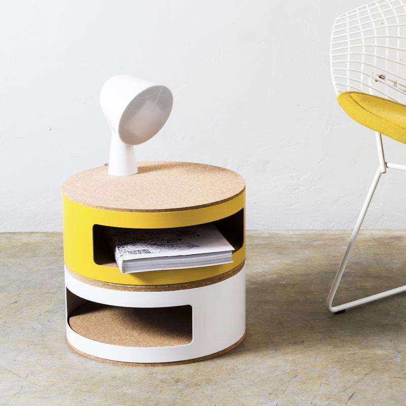 Kork table de nuit S blanc