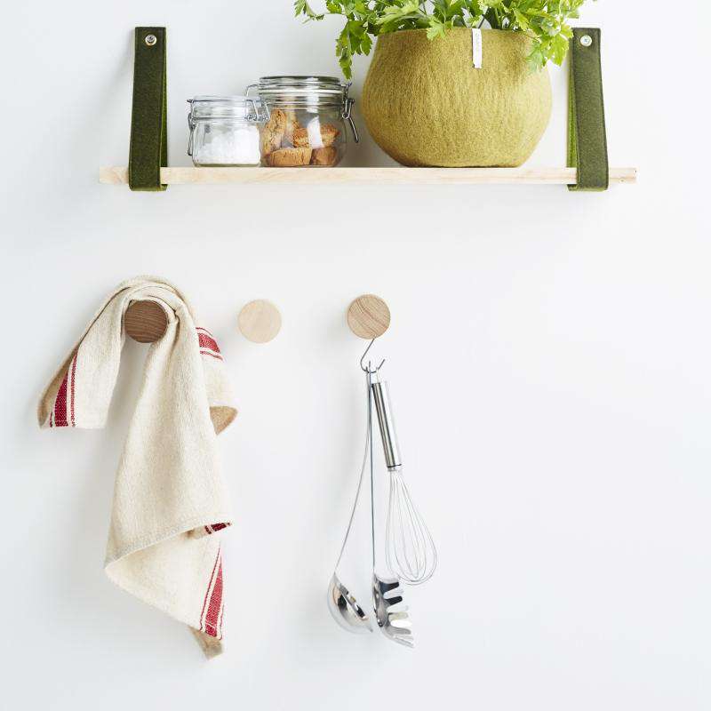 Aveva patère en bois M noir