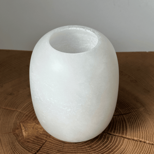 Alabaster tea-light holder Ellis