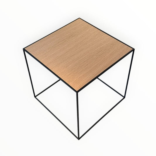 Twin table 42 blanc/bois de chêne