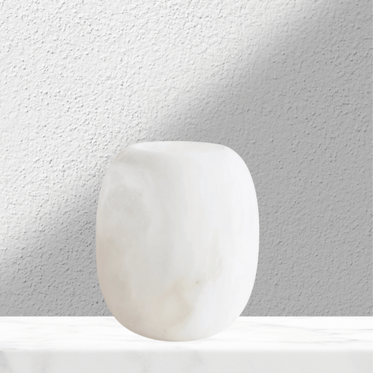 Alabaster tea-light holder Eddy