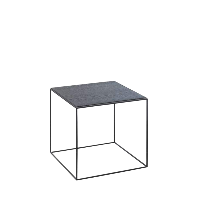 By Lassen Twin table 42 black stained ash/grey