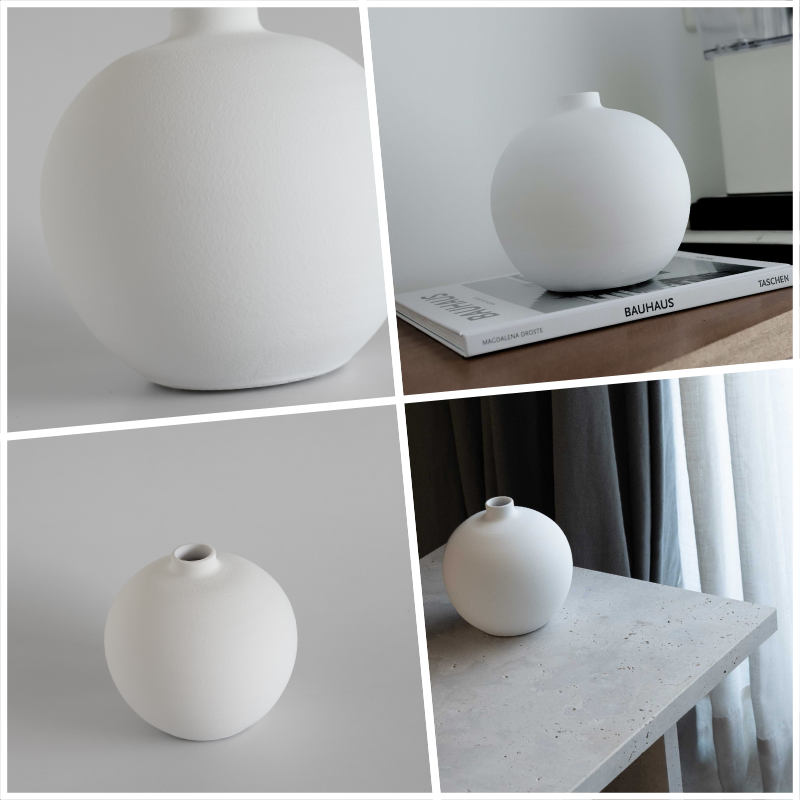 Vase blanc argile- 03