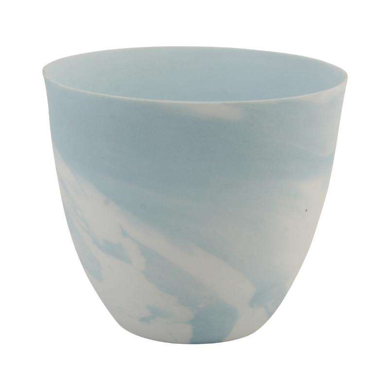 &klevering tea light holder marble print large blue
