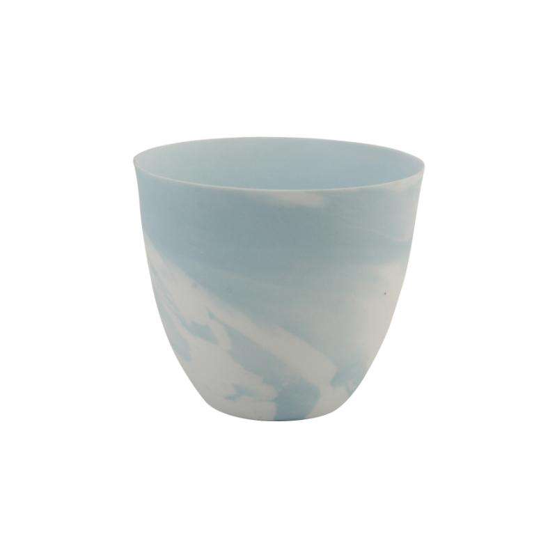 &klevering tea light holder marble print small blue