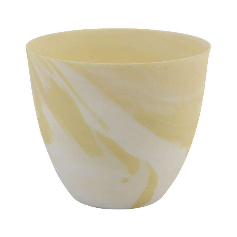 &klevering tea light holder marble print large yellow