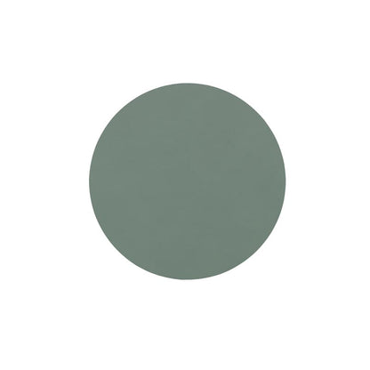 Glass mat circle pastel green leather nupo