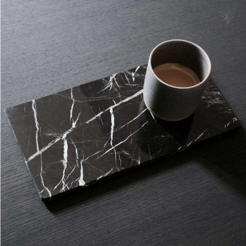 Marble board rectangular 20x40 dark grey 