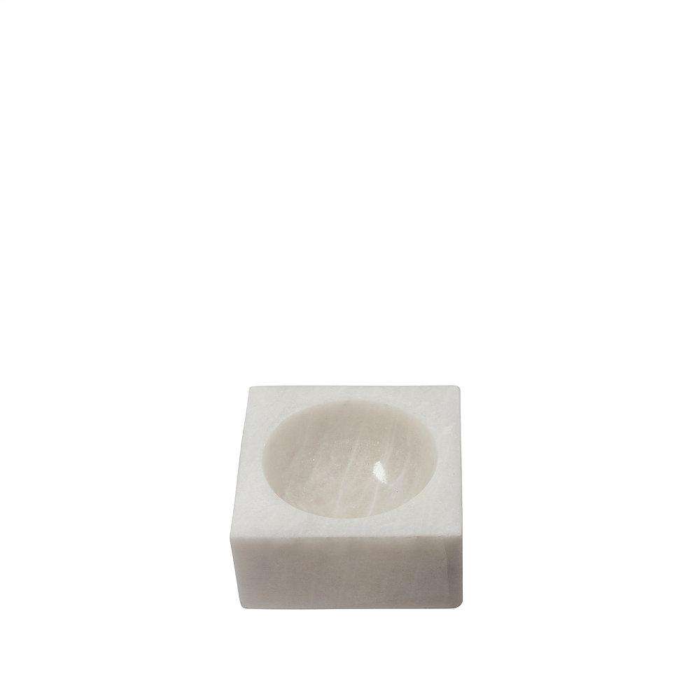 Stoned Marble white block bowl marble